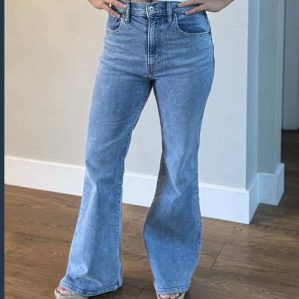 Abercrombie & Fitch Dark Blue Flare Jeans - Picture 4 of 4
